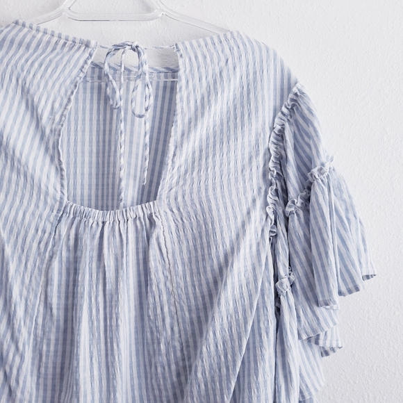 Anthropologie Pilcro Sybil Ruffle Teir Sleeve Blouse - Picture 6 of 8